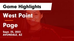 West Point  vs Page  Game Highlights - Sept. 25, 2022