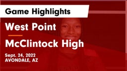 West Point  vs McClintock High Game Highlights - Sept. 24, 2022