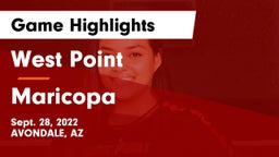 West Point  vs Maricopa  Game Highlights - Sept. 28, 2022