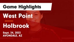 West Point  vs Holbrook  Game Highlights - Sept. 24, 2022