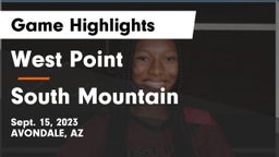 West Point  vs South Mountain  Game Highlights - Sept. 15, 2023