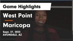 West Point  vs Maricopa  Game Highlights - Sept. 27, 2023