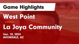 West Point  vs La Joya Community  Game Highlights - Jan. 10, 2024