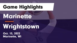 Marinette  vs Wrightstown  Game Highlights - Oct. 13, 2022