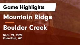 Mountain Ridge  vs Boulder Creek  Game Highlights - Sept. 24, 2020