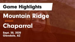 Mountain Ridge  vs Chaparral  Game Highlights - Sept. 30, 2020