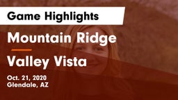 Mountain Ridge  vs Valley Vista  Game Highlights - Oct. 21, 2020