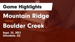 Mountain Ridge  vs Boulder Creek  Game Highlights - Sept. 23, 2021