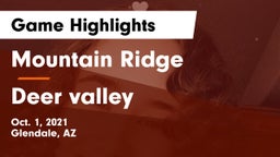 Mountain Ridge  vs Deer valley  Game Highlights - Oct. 1, 2021