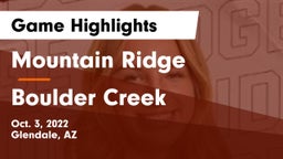 Mountain Ridge  vs Boulder Creek  Game Highlights - Oct. 3, 2022