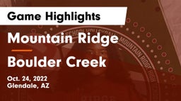 Mountain Ridge  vs Boulder Creek  Game Highlights - Oct. 24, 2022