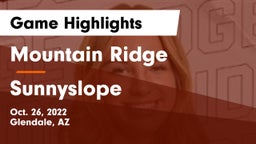 Mountain Ridge  vs Sunnyslope  Game Highlights - Oct. 26, 2022