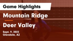 Mountain Ridge  vs Deer Valley  Game Highlights - Sept. 9, 2023