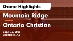 Mountain Ridge  vs Ontario Christian  Game Highlights - Sept. 30, 2023