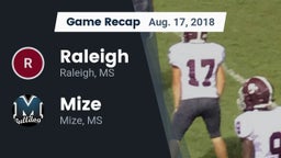 Recap: Raleigh  vs. Mize  2018
