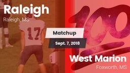 Matchup: Raleigh  vs. West Marion  2018