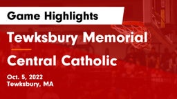 Tewksbury Memorial vs Central Catholic  Game Highlights - Oct. 5, 2022