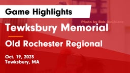 Tewksbury Memorial vs Old Rochester Regional Game Highlights - Oct. 19, 2023