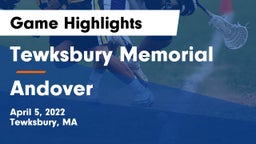Tewksbury Memorial vs Andover  Game Highlights - April 5, 2022