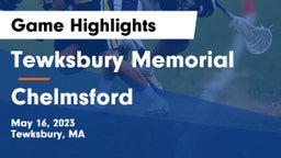 Tewksbury Memorial vs Chelmsford  Game Highlights - May 16, 2023