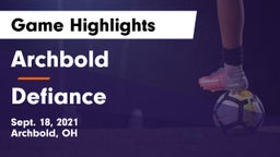 Archbold  vs Defiance  Game Highlights - Sept. 18, 2021