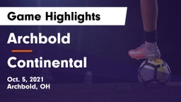 Archbold  vs Continental  Game Highlights - Oct. 5, 2021