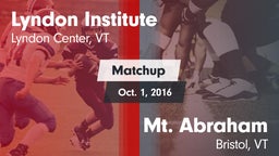 Matchup: Lyndon Institute vs. Mt. Abraham  2016