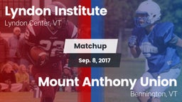 Matchup: Lyndon Institute vs. Mount Anthony Union  2017