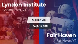 Matchup: Lyndon Institute vs. Fair Haven  2017