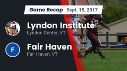Recap: Lyndon Institute vs. Fair Haven  2017