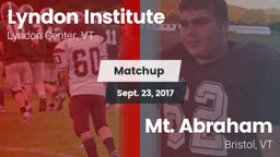 Matchup: Lyndon Institute vs. Mt. Abraham  2017
