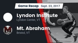 Recap: Lyndon Institute vs. Mt. Abraham  2017