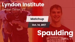 Matchup: Lyndon Institute vs. Spaulding  2017