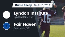 Recap: Lyndon Institute vs. Fair Haven  2018