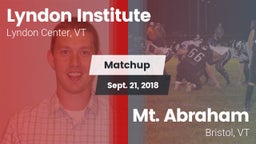 Matchup: Lyndon Institute vs. Mt. Abraham  2018