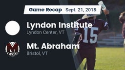 Recap: Lyndon Institute vs. Mt. Abraham  2018