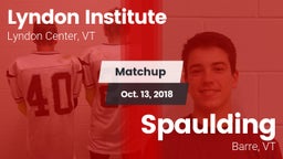 Matchup: Lyndon Institute vs. Spaulding  2018