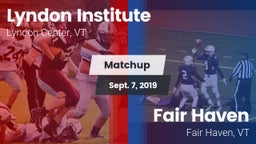 Matchup: Lyndon Institute vs. Fair Haven  2019