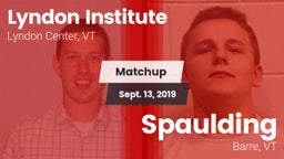 Matchup: Lyndon Institute vs. Spaulding  2019