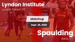 Matchup: Lyndon Institute vs. Spaulding  2020
