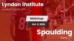 Matchup: Lyndon Institute vs. Spaulding  2020