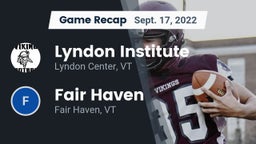 Recap: Lyndon Institute vs. Fair Haven  2022