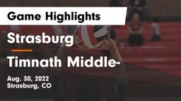 Strasburg  vs Timnath Middle- Game Highlights - Aug. 30, 2022