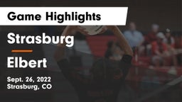 Strasburg  vs Elbert Game Highlights - Sept. 26, 2022