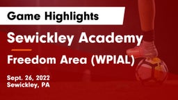 Sewickley Academy  vs Freedom Area  (WPIAL) Game Highlights - Sept. 26, 2022