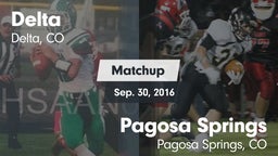 Matchup: Delta  vs. Pagosa Springs  2016