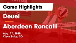 Deuel  vs Aberdeen Roncalli  Game Highlights - Aug. 27, 2020