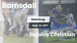 Matchup: Barnsdall High vs. Rejoice Christian  2017