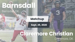 Matchup: Barnsdall High vs. Claremore Christian  2020