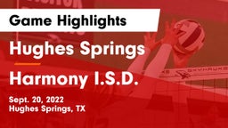 Hughes Springs  vs Harmony I.S.D. Game Highlights - Sept. 20, 2022